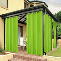 BONZER Outdoor Waterproof Curtains for Patio Privacy Grommet Light Filtering Outside Curtains for Gazebo, Porch, Pergola, Pavilion, 1 Panel, 54W x 95L inch, Green