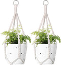 garini 2 Pack 20 Inches Macrame Plant Hanger Rope to Hang Flower Pot Plant Hanger for Indoor Outdoor Decoration, 4 Legs(POTS NOT Included)