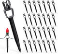 100-Pack Plastic Light Stakes, 7.5 Inch Christmas Yard Stakes for C7 C9 Christmas Lights Outdoor, Universal Yard Stakes for Outdoor Holiday Lights Use on Garden Lawn Patio Path Walkway – Black