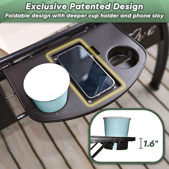 3 Seat Outdoor Porch Patio Swing with Stand 800lbs 2-in-1 Convertible Swing Bed with Adjustable Canopy & Removable Cushion for Yard Garden Deck (Green, Square Tube)