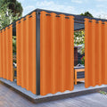 PureFit Outdoor Curtains for Patio Waterproof Weatherproof, UV and Fade Resistant Outside Curtains for Gazebo, Front Porch, Pergola, Sun Blocking Privacy Curtain, 52W x 108L inch, 1 Panel, Orange