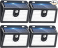 [4 Packs] Solar Motion Sensor Outdoor Lights, Super Bright Solar Lights Outdoor Waterproof, 3 Lighting Modes Security Wall Light for Outside Walking Dog Fence Backyard Deck Garden Door Step Garage