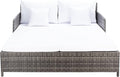Safavieh Outdoor Collection Cadeo Grey Brown/White Cushion Daybed PAT7500C