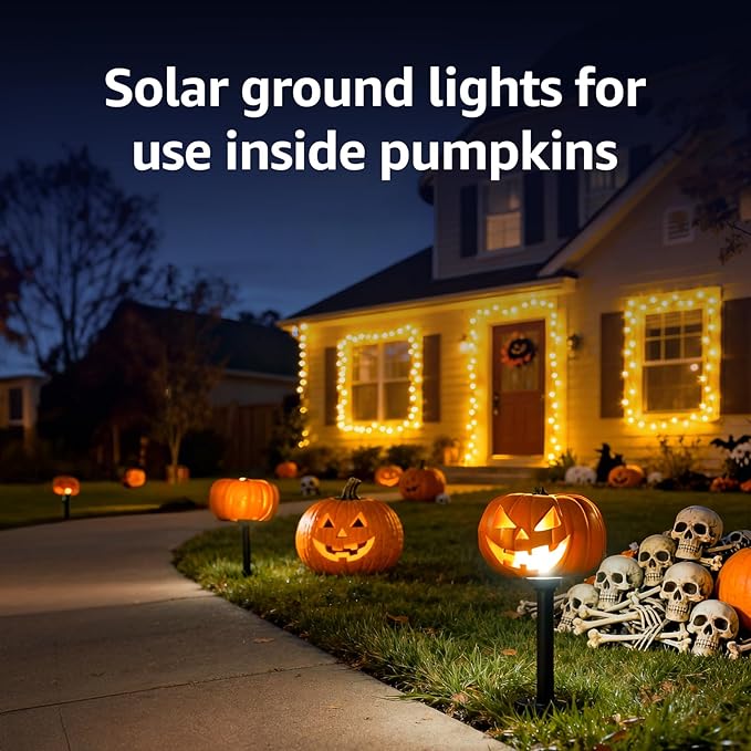 Lepro Solar Decorative Spot Lights 4 Pack, Warm White Accent Lights for Garden Ambiance, IP65 Waterproof Adjustable Landscape Lighting to Highlight Statues, Plants, Pathways & Yard Decor