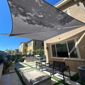 SUNLAX Sun Shade Sail 8' x 16' x 17.9' Dark Grey Rectangle Canopy Sail Shade Cover UV Block Permeable Sunshade Outdoor for Patio Backyard Deck Pergola (We Make Custom Size)