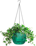 Melphoe 1 Pack Self Watering Hanging Planters Indoor Flower Pots, 8.3 Inch Outdoor Hanging Plant Pot Basket, Plant Hanger with 3Hooks Drainage Holes for Garden Home