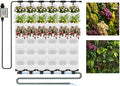 36 Pockets Living Wall Planter Indoor, Self Watering Wall Hanging Planters for Outdoor Plants Stackable, Cascading Vertical Planter Garden (36 planters Set White)