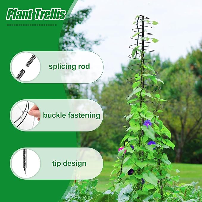 Trellis for Climbing Plants Outdoor, 73inch Tall Plants Trellis Support Metal Garden Trellis for Vegetables Flowers Plants Vine Support