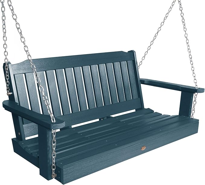 highwood AD-PORL2-NBE Lehigh Porch Swing, 4 Feet, Nantucket Blue