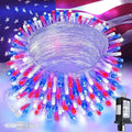 4th of July Decorations Red White and Blue Lights, 200 LED 66FT String Light Plug-in, 8 Modes 4th of July Lights for Indoor Outdoor Independence Day Memorial Day American Flag Patriotic Holiday Decor