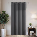 Joydeco Blackout Patio Sliding Door Curtains 72 Inches Long, Grommet Privacy Room Divider Curtains, Extra Wide Thermal Blackout Drapes for Bedroom Living Room (Grey, 60Wx72L, 1 Panel)