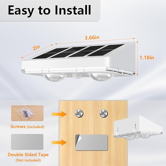 NIORSUN Solar Fence Lights,16 Pack Solars Deck Light,Warm White Color,Outdoor Bulb Waterproof Led IP65,Power Patio Lamp with Lenses for Outside/Backyard/Railing/Yard(White)