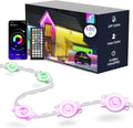 Fussion Permanent Outdoor Lights for House, 100ft RGB Halloween House Lights Outdoor with APP Remote Control, IP67 Waterproof Smart Eternity Eaves Lighting for Christmas, Holiday, Party, Daily