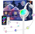 JOH Permanent Outdoor Lights, 100FT Permanent Outdoor Lights for House with RGB+IC Smart LED, App & Remote Control, DIY, IP67 Waterproof, for Super Bowl, V-Day, Thanksgiving, Daily & Holiday Party