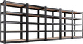 Set of 5 Garage Shelving Heavy Duty Storage Shelves, Metal Adjustable Shelving Unit, Utility Garage Organizer Shelf for Basement, Pantry, Kitchen, Warehouse,15.7" D x 35.4" W x 71.2" H
