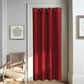 NICETOWN Door Curtain for Closet Doors 80 Inches Long 1 Panel, Blackout Doorway Curtain for Open Closet Bedroom, Room Divider Living Room for Privacy (Burgundy Red, 1 Panel, 46W x 80L)