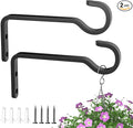 5.7 Inch 2 Pack Heavy Duty Outdoor Plant Hangers, Iron Hanging Plant Brackets for Hanging Plants Outside, Metal Plant Hooks Plant Wall Hooks for Hanging Lantern, Bird Feeder