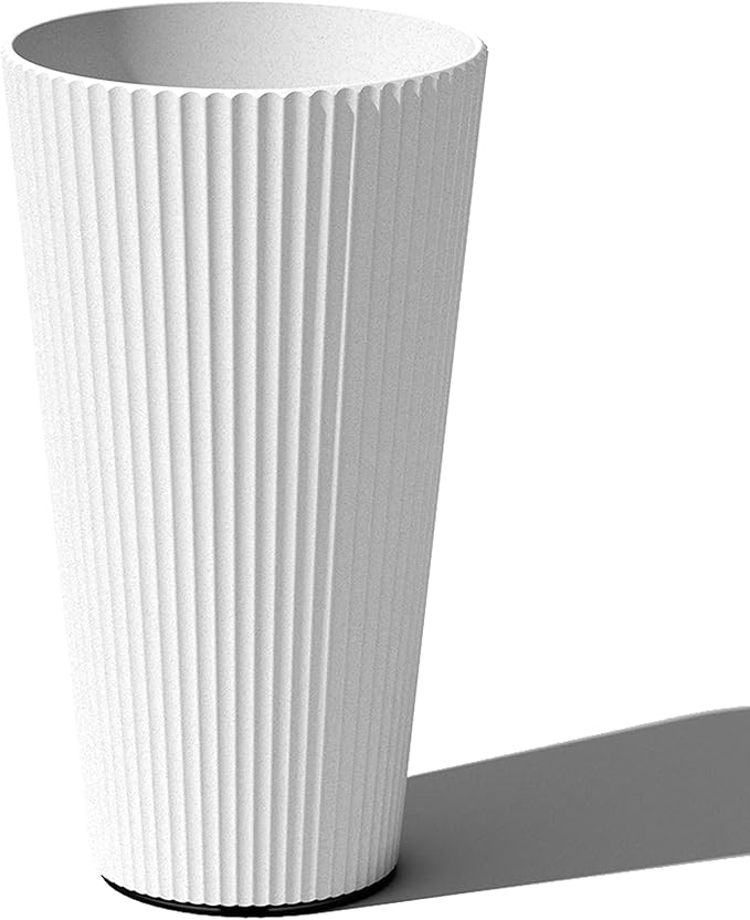 Veradek Demi Series Tall Planter for Porch, Patio, Backyard | Durable Plastic-Concrete Material | Modern Décor for Tall Plants, Grasses