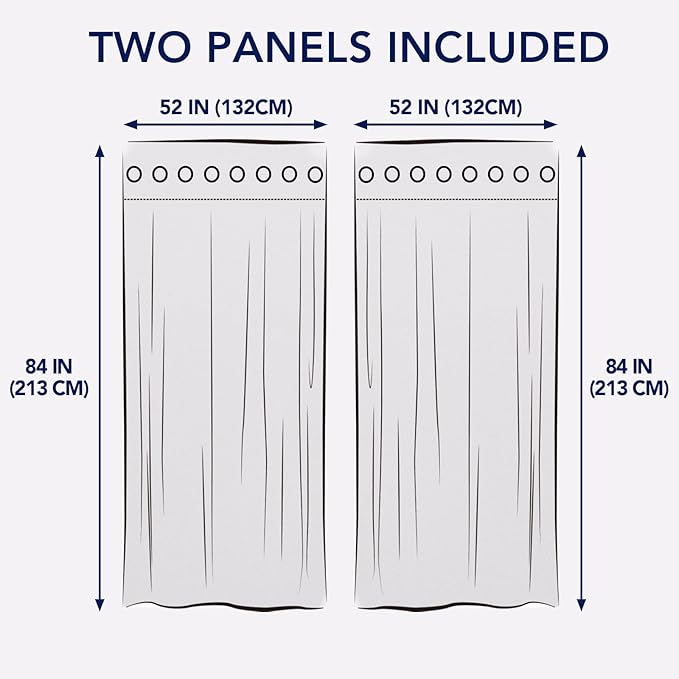 PureFit Outdoor Curtains for Patio Waterproof Weatherproof, UV Resistant Outside Curtains for Gazebo, Front Porch, Pergola, Sun Blocking Privacy Curtain, 52W x 84L inch, Set of 2, White