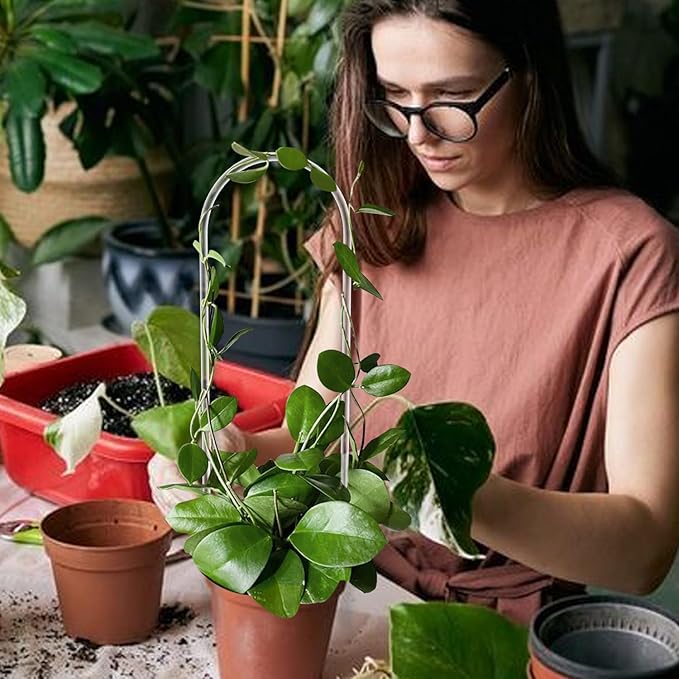 2 Pack Thickened U-Shaped Acrylic Trellis for Indoor & Outdoor Plants, Perfect for Potted Houseplants