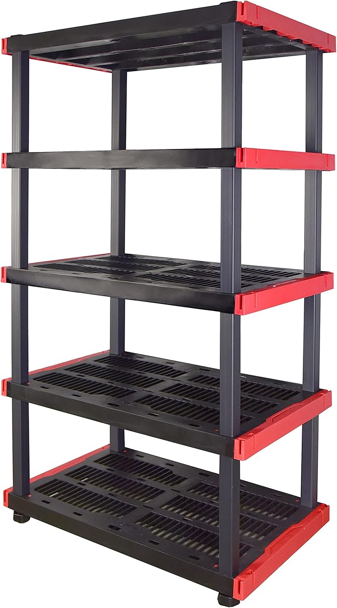 CX Craftsman 5-Tier Highly Durable Storage Rack, 5 Shelves That Support up to 200lbs/shelf, Organization and Storage, Weather-Resistant Design, Easy Assembly, American Made (72.3”H x 40”W x 24”D)