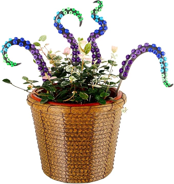 HoroM Octopus Tentacle Decorative Garden Stakes for Plant Decor and Ornaments