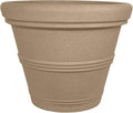 Tusco Products RR135SS Rolled Rim Collection Planter, 13.5", Sandstone