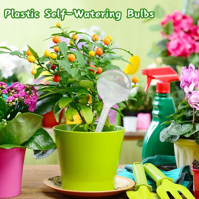 14 PCS Plant Watering Globes,Clear Self-Watering Bulbs,Plastic Automatic Watering Globes for Plant Indoor Outdoor,Garden Water Device