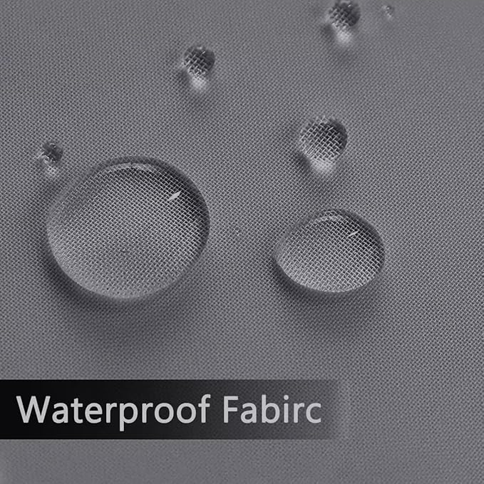 SpaceDresser Waterproof Outdoor Sheer Curtains for Patio - 4 Panels Rod Pocket Indoor Voile Sheer Curtain for Living Room,52W x 84L inch, Grey