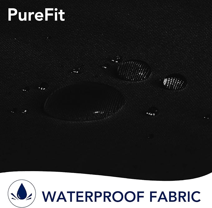 PureFit Outdoor Curtains for Patio Waterproof Weatherproof, UV Resistant Outside Curtains for Gazebo, Front Porch, Pergola, Sun Blocking Privacy Curtain, 100W x 120L inch, 1 Panel, Black