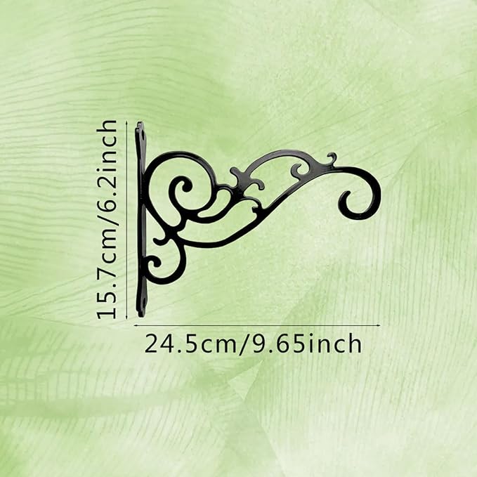 AIM & GGKK Metal Plant Hanger Hook – 2 Pack Hanging Plant Holder for Indoor & Outdoor Use,Wall Hangers Hooks for Hanging Baskets,Wall Mount Bracket for Flower Pots & Planters,Bird Feeders,Lanterns