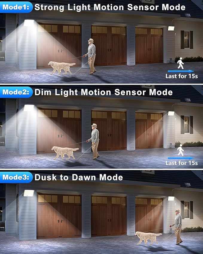 Outdoor Solar Lights, Split Solar Motion Sensor Outdoor Lights with Remote Control, IP65 Waterproof Solar Lights, 172LED 3Modes Solar Flood Lights for Yard,Patio,Garden,Garage, 4 Pack