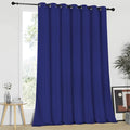 NICETOWN Blackout Wide Sliding Door Curtains - Insulated Noise Reduction Drapes, Privacy Vertical Blind for Living Room & Bedroom (Dark Blue, W100 x L95 inches)