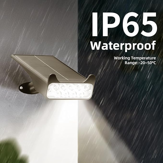 Solar Spotlights Outdoor Waterproof Landscape Path Lights Solar Dusk to Dawn Outdoor Lighting 4 Brightness Modes for Garden Pathway Tree Driveway Porch Yard