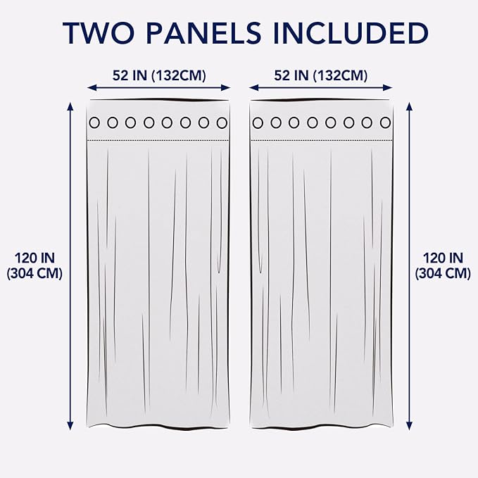 PureFit Outdoor Curtains for Patio Waterproof – Weatherproof, UV and Fade Resistant Outside Curtains for Gazebo, Front Porch, Pergola, Sun Blocking Privacy Curtain, 52W x 120L inch, Set of 2, Beige