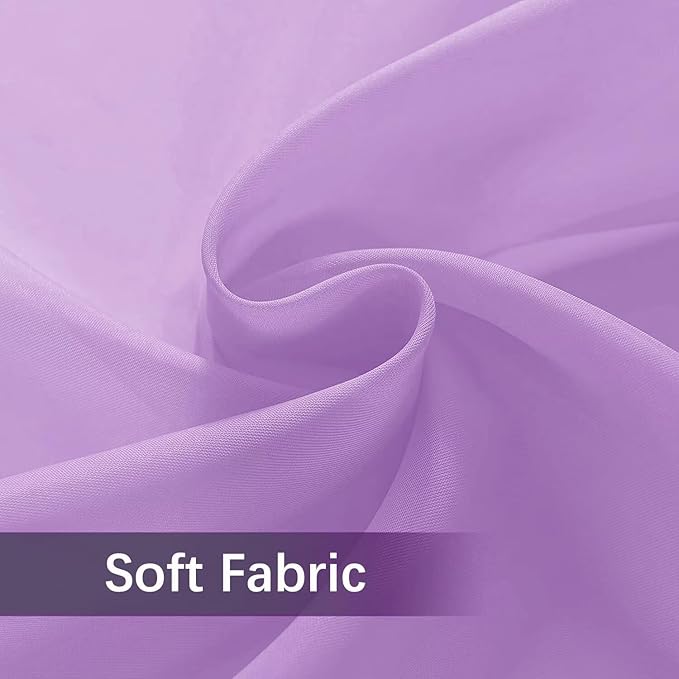 SpaceDresser Waterproof Outdoor Sheer Curtains for Patio - 2 Panels Rod Pocket Indoor Voile Sheer Curtain for Living Room,52W x 96L inch, Lavender
