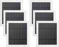 6 Pack IP65 Solar Panel for Rings Camera, 4W Solar Charger Compatible with Rings Spotlight &All-New Stick Up Outdoor Cam Battery, 10ft Long Cable with USB-C to Barrel Plug Adapter