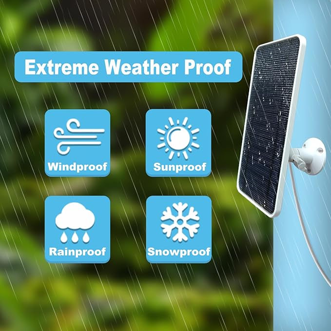 Solar Panel for Arlo Essential/XL Spotlight Cam (1st Gen), Essential 2K/2K XL (2nd Gen，3rd Gen), with 13FT Micro USB & Type-C Cables, 360° Adjustable Aluminum Mount3, 3 Pack