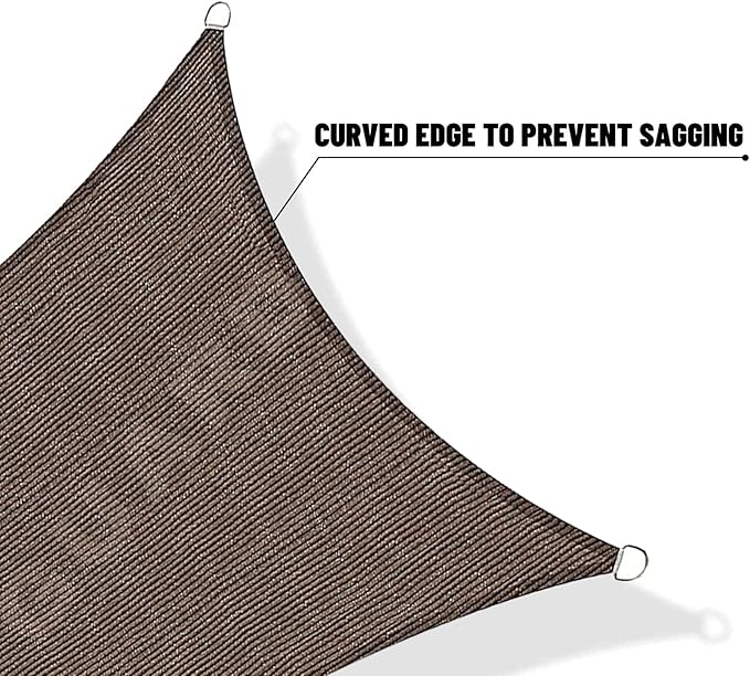 SUNNY GUARD Custom Size 8'x8'x11.3'Brown Sun Shade Sail Right Triangle UV Block Shade for Backyard Yard Patio Deck Garden(Customized)