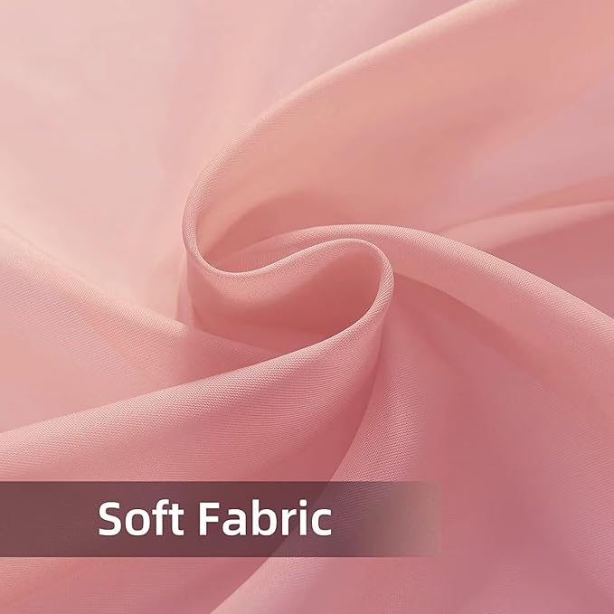 SpaceDresser Waterproof Outdoor Sheer Curtains for Patio - 2 Panels Rod Pocket Indoor Voile Sheer Curtain for Living Room,52W x 120L inch,Blush