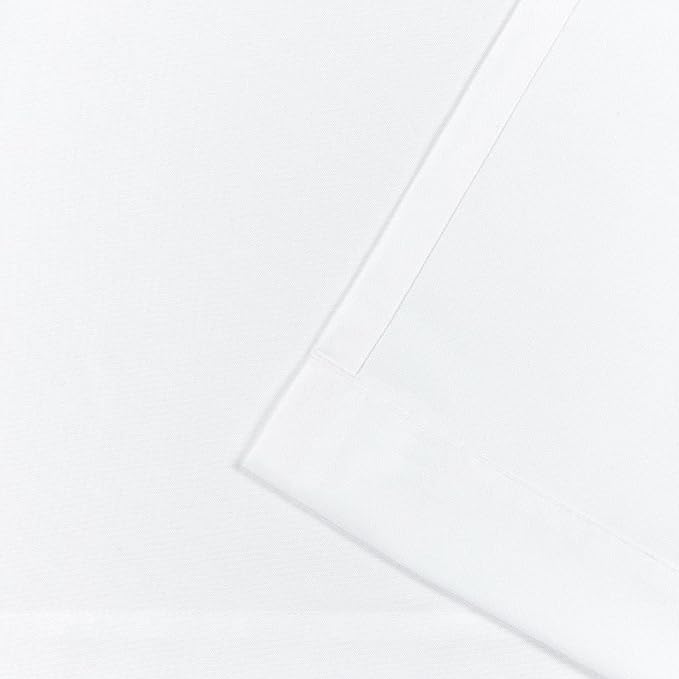 Exclusive Home Cabana Solid Indoor/Outdoor Light Filtering Hook-and-Loop Tab Top Curtain Panel Pair, 54"x63", White