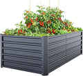 Ohuhu 6x3x1.9FT Metal Raised Garden Bed Outdoor, Reinforced Galvanized Steel Rustproof Planter Box, 100% Non-Toxic, 256 Gal Large Capacity Heavy Duty Raised Beds for Growing Vegetables Flowers Herbs