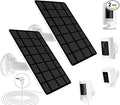 2-Pack 5W 6V Solar Panel for Ring Camera, Solar Charger Compatible with Spotlight Cam Plus/Pro(Battery), Stick Up Cam/Pro Spotlight Battery, 13FT Cable with Ring Barrel Adapter to USB-C