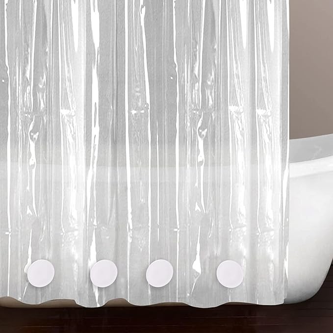 Magnetic Shower Curtain Weights, Rubber Covered Heavy Duty Weights, Prevent Curtain Liner from Blowing Around, Work for Drapery, Tablecloth, Flag, Outdoor Curtain 6 Pairs(Pack of 12)