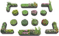 A ANLEOLIFE Set of 14, 18 Inch Tall Raised Garden Beds Kit, Heart-Shaped, Large Oval & Round Metal Planters – Ideal for Backyard Vegetables Flowers Herbs, Quartz Grey