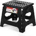 ACSTEP Folding Step Stool 11 Inch, Sturdy Plastic Foldable Step Stool for Kids & Adults, Non Slip Lightweight Collapsible Foot Stools Holds 300 lbs, Ideal for Kitchen, Bathroom, Bedroom, Outdoor