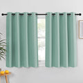 NICETOWN Aqua Blue Blackout Curtain for Living Room - Solid Thermal Insulated Grommet Blackout Panel/Drape for Bedroom Kitchen Window (1 Panel, 52 inches Wide by 54 inches Long)
