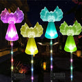 Solar Angel Lights Outdoor Decor - 4 Pack Decorative Color Changing Waterproof LED Angel Stake Lights for Cemetery Grave Garden Patio Yard Art Lawn Decoration, Grave Markers, Memorial Gifts
