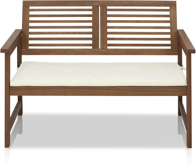 Furinno FG161167 Tioman Hardwood Outdoor Bench in Teak Oil, Natural