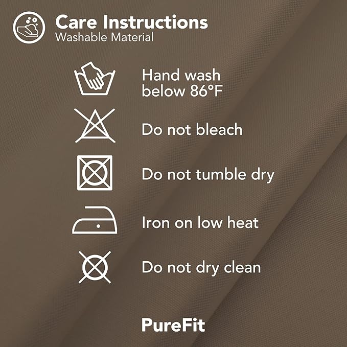 PureFit Outdoor Curtains for Patio Waterproof Weatherproof, UV Resistant Outside Curtains for Gazebo, Front Porch, Pergola, Sun Blocking Privacy Curtain, 52W x 120L inch, 1 Panel, Camel